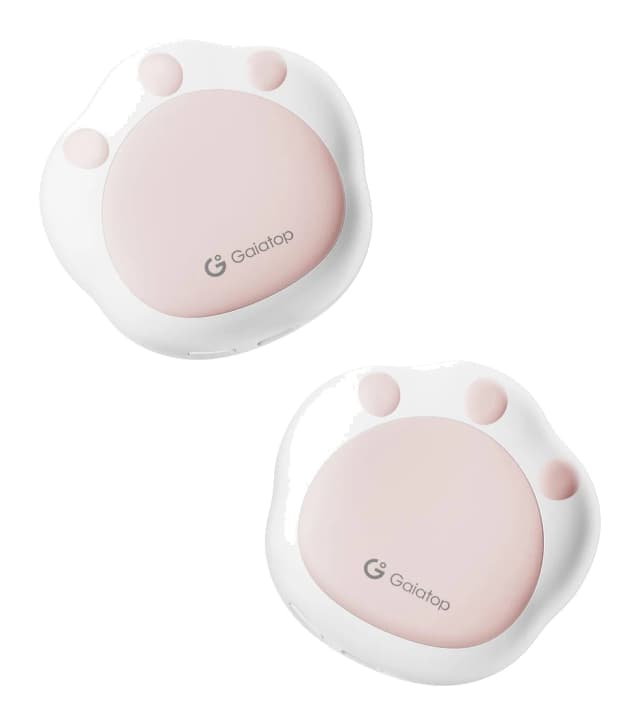 Gaiatop Hand Warmers Rechargeable 2 Pack, Cute Cat Paw Shape 3 Levels 4000 mAh Electric Hand Warmer