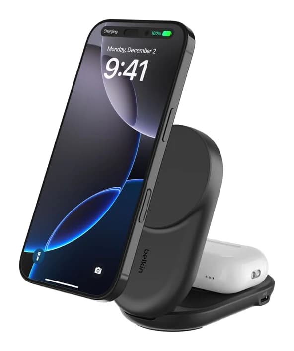 Belkin UltraCharge 2-in-1 Foldable Magnetic Charger with Qi2 25W