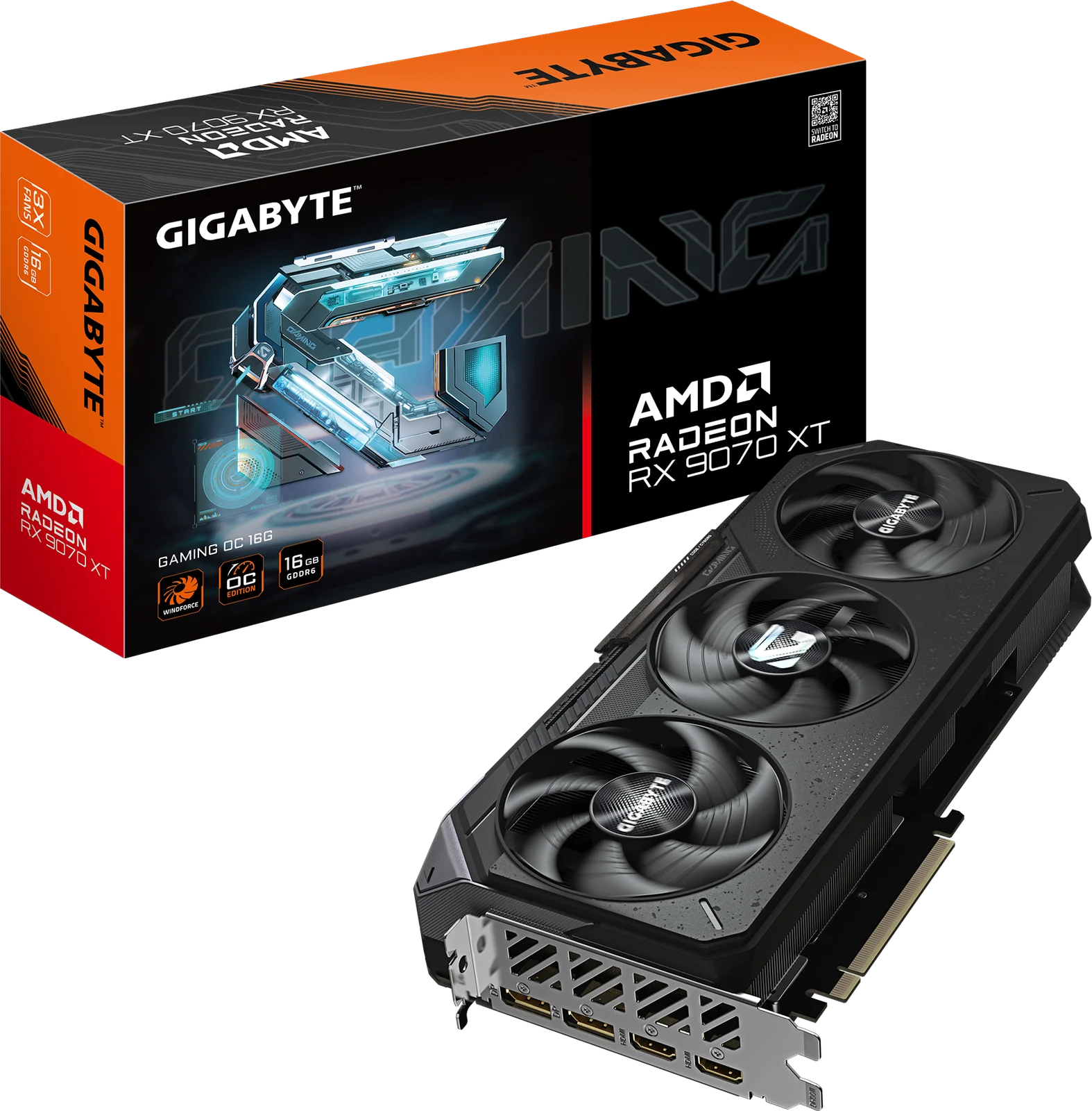 GIGABYTE Radeon RX 9070 XT Gaming OC 16G
